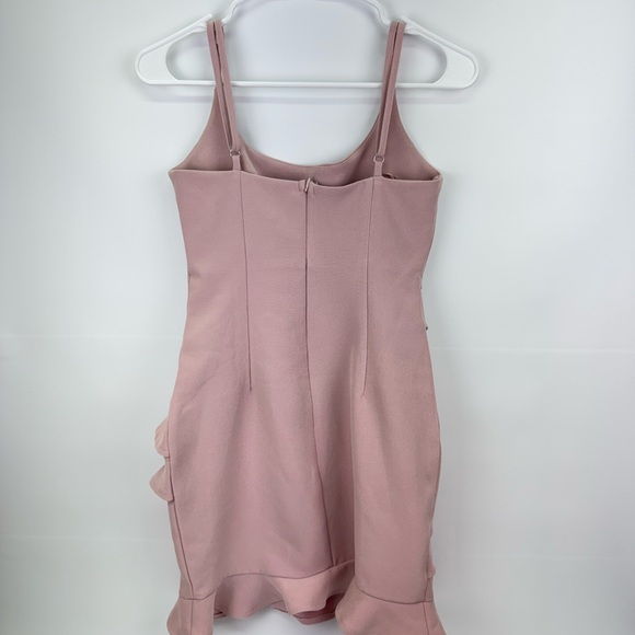 Chic Ruffled Pink Dress - Picture 4 of 5